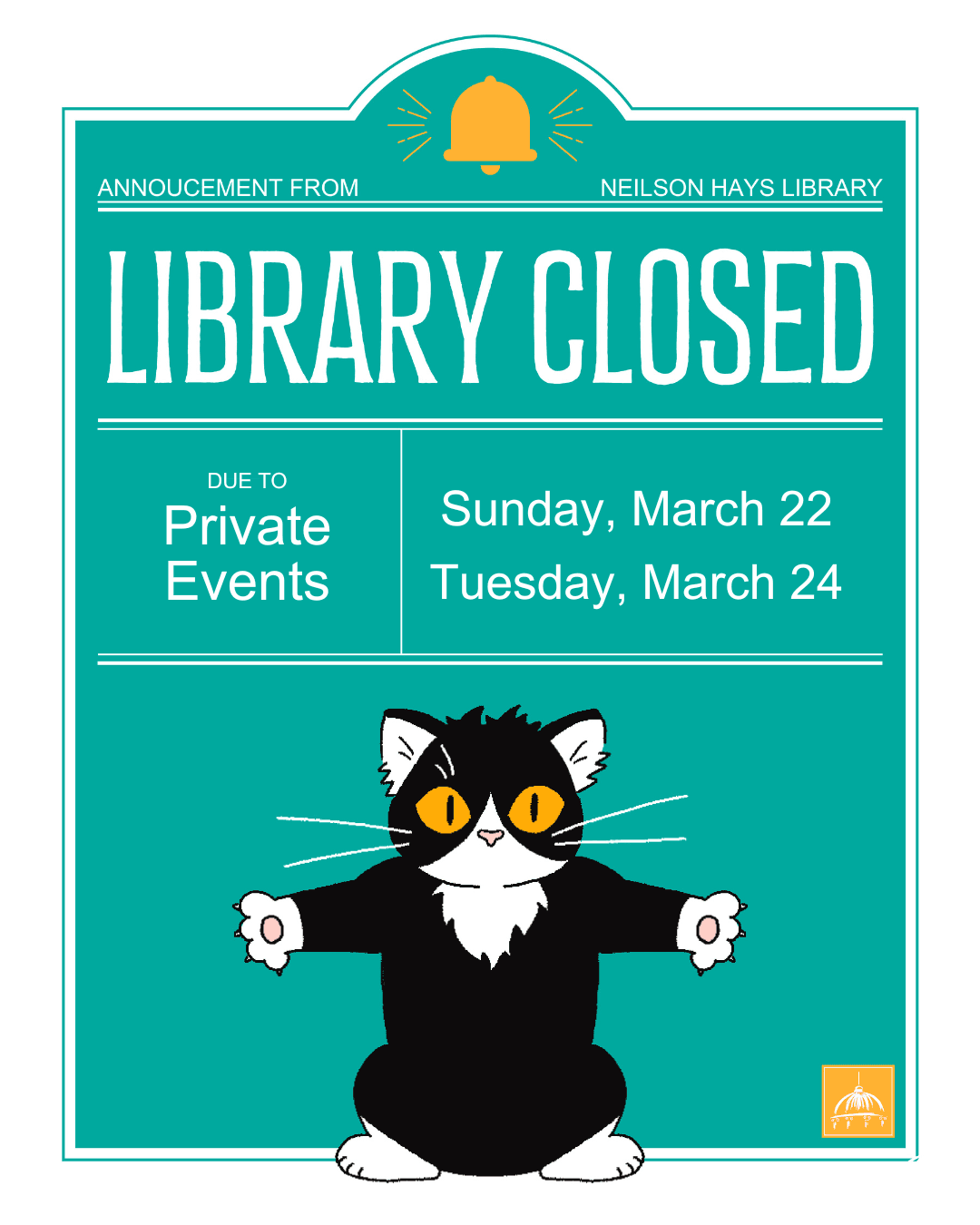 Library Closures in March