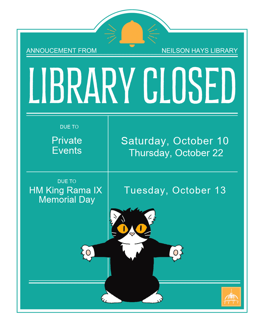 October Closures